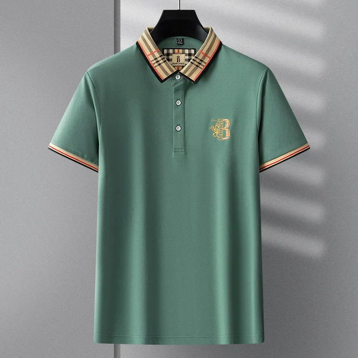 Modieus heren poloshirt. Korte mouwen, stijlvol en comfortabel voor elke casual gelegenheid.