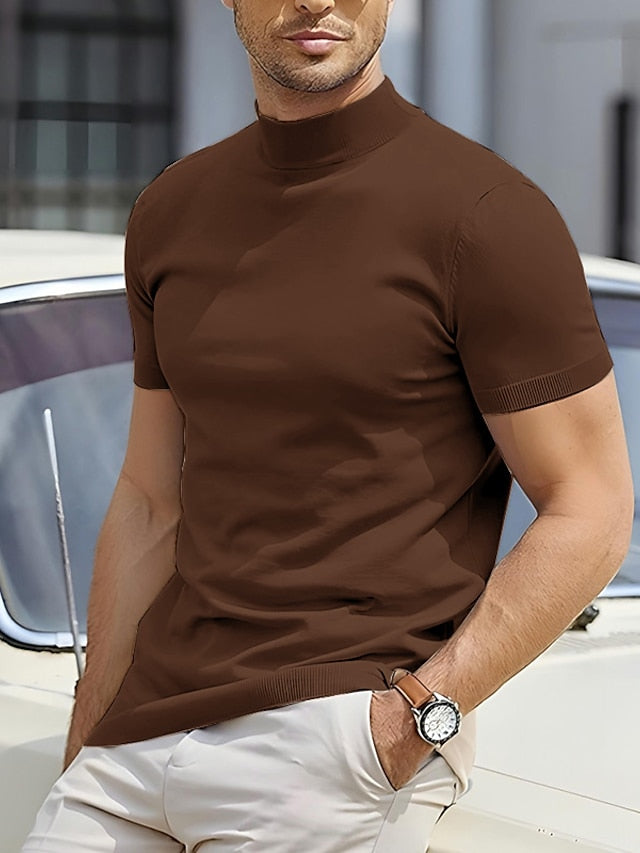 Comfortabel heren zomer t-shirt met korte mouwen en col, een veelzijdige toevoeging aan je collectie.