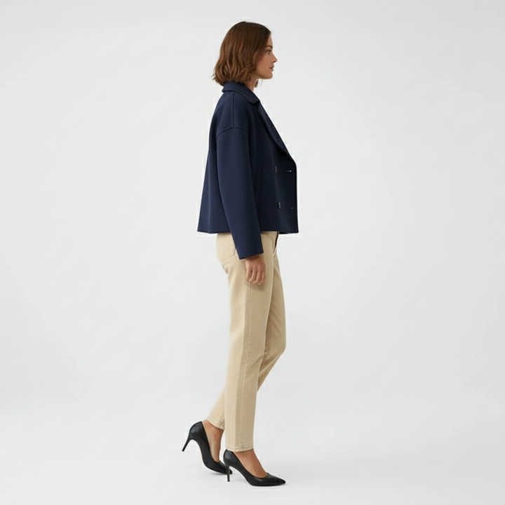 Stijlvol kort jasje Jessica, tweerijig ontwerp, perfect als casual chic of kantoor kleding.