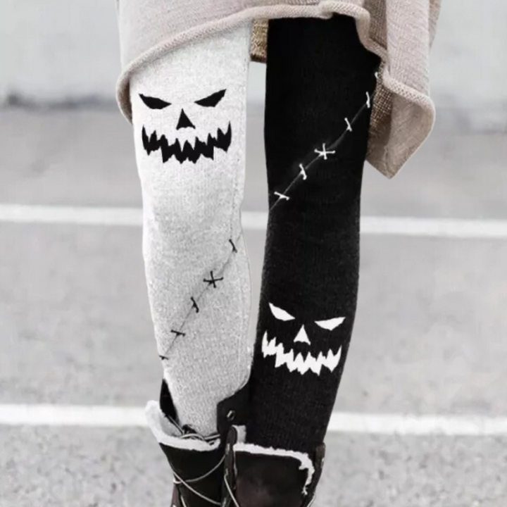 Rekbare dameslegging met hoge taille, accentueert figuur en biedt een trendy, comfortabele look.