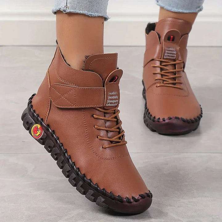 Dames warm gevoerde sneakers, comfortabel en stijlvol voor de winter, met robuuste grip zool.