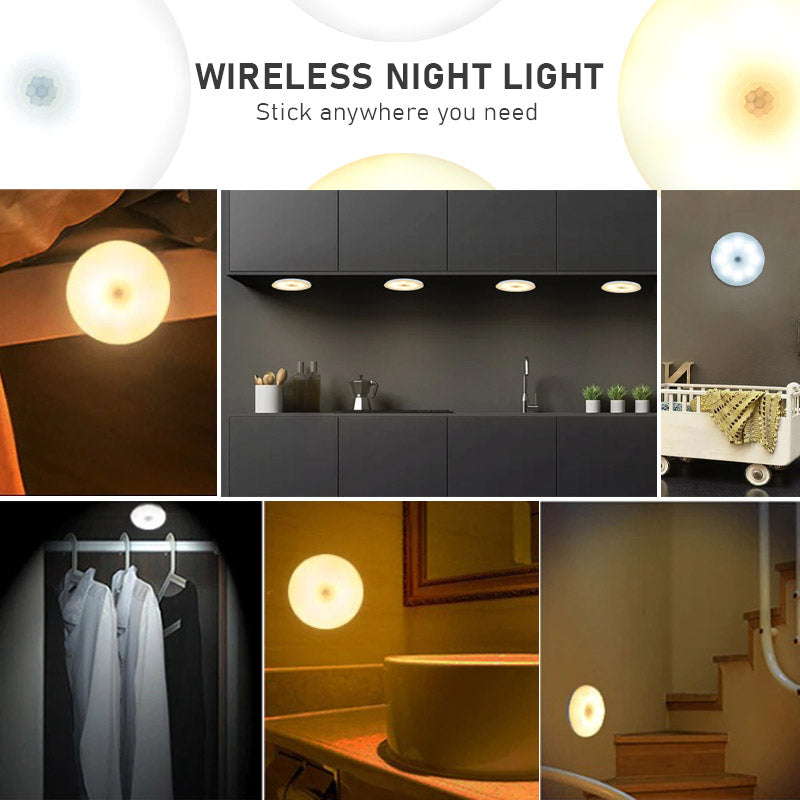 Eenvoudige magnetische installatie van de draadloze LED bewegingssensor lamp zonder boren.