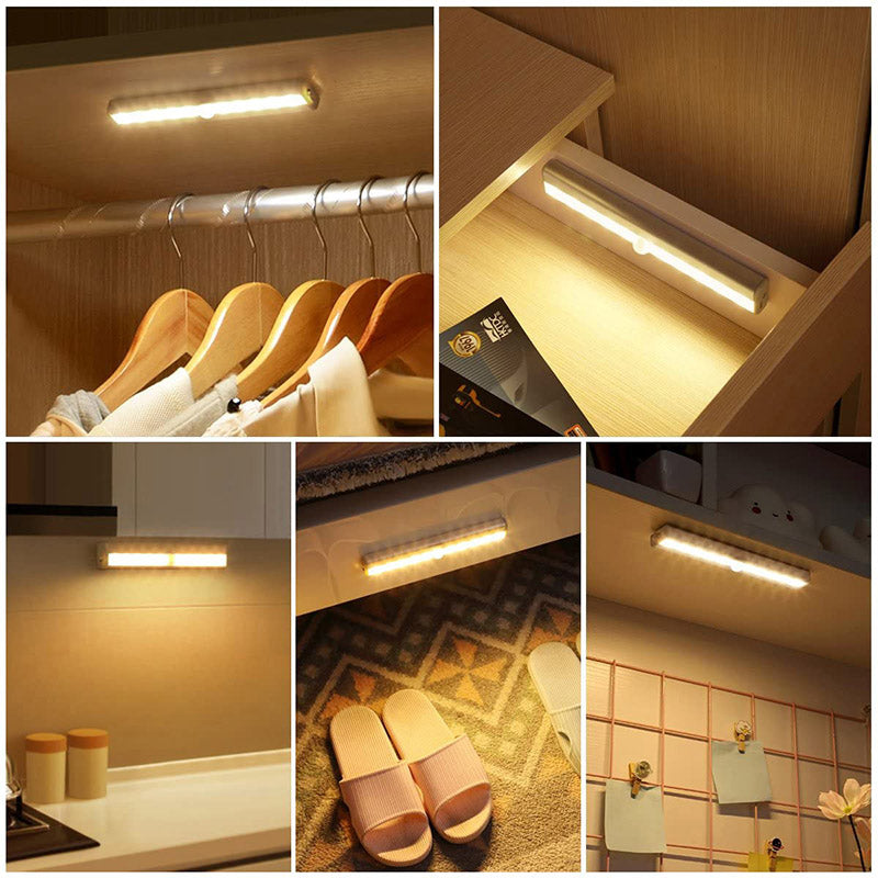 LED verlichting met bewegingssensor; draadloos, oplaadbaar en eenvoudig te monteren.