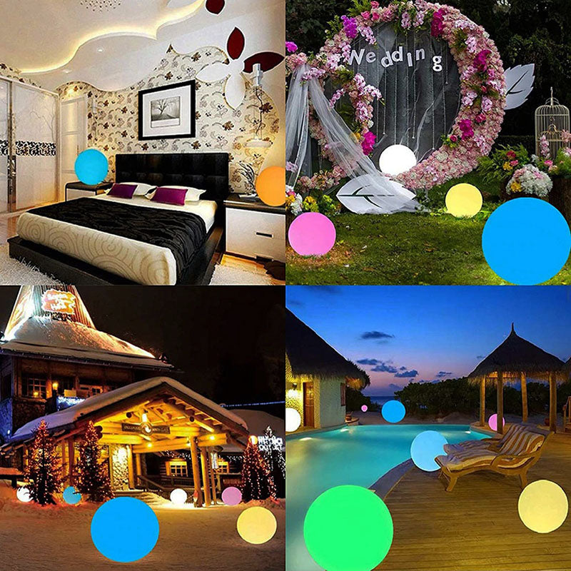 Opblaasbare lichtgevende strandbal met LED verlichting, ideaal voor strand, zwembad en buitenactiviteiten.