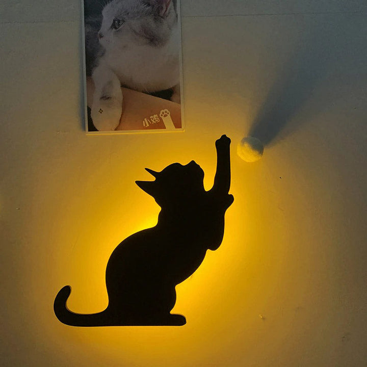 Slimme LED kattenlamp met bewegingssensor; zorgt voor gezellige sfeerverlichting in elk interieur.