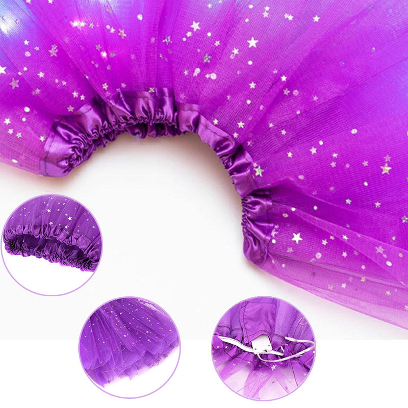 Sprookjesachtige prinsessenrok met LED lichtjes, een betoverend kostuum voor jonge dromers.