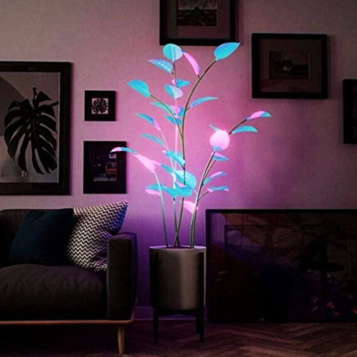 Rustgevende kleurveranderende LED planten nachtlamp; sfeervolle decoratie voor slaapkamer of interieur.