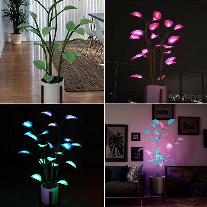 Blikvanger voor interieur: magische LED plantenlamp met kleurveranderend licht; creëert unieke sfeer.