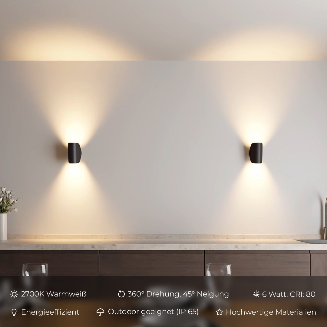 Stijlvolle witte CYGNUS 2.0 wandlamp, subtiele verlichting voor gezellige huis decoratie.