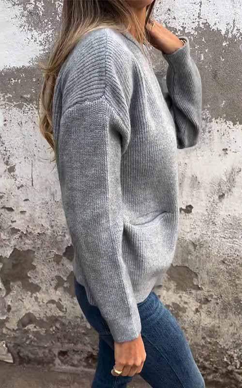 Veelzijdig dames vest met lange mouwen en rits, perfect als laagje voor elke gelegenheid.