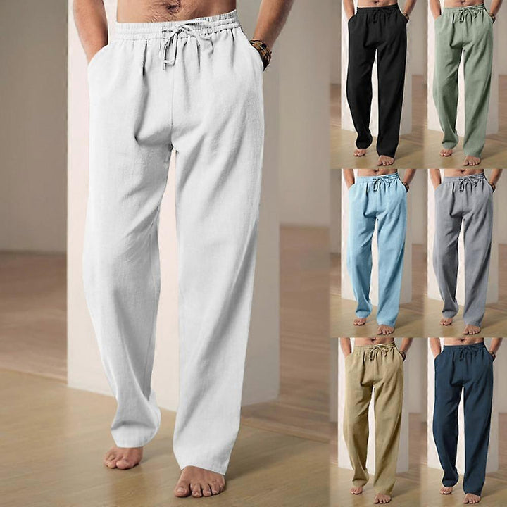 Casual herenbroek, ademend en veelzijdig, met comfortabele pasvorm, perfect voor de zomer.