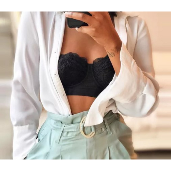 Zomerse dames strapless BH, ademend en comfortabel, geeft onzichtbare steun.