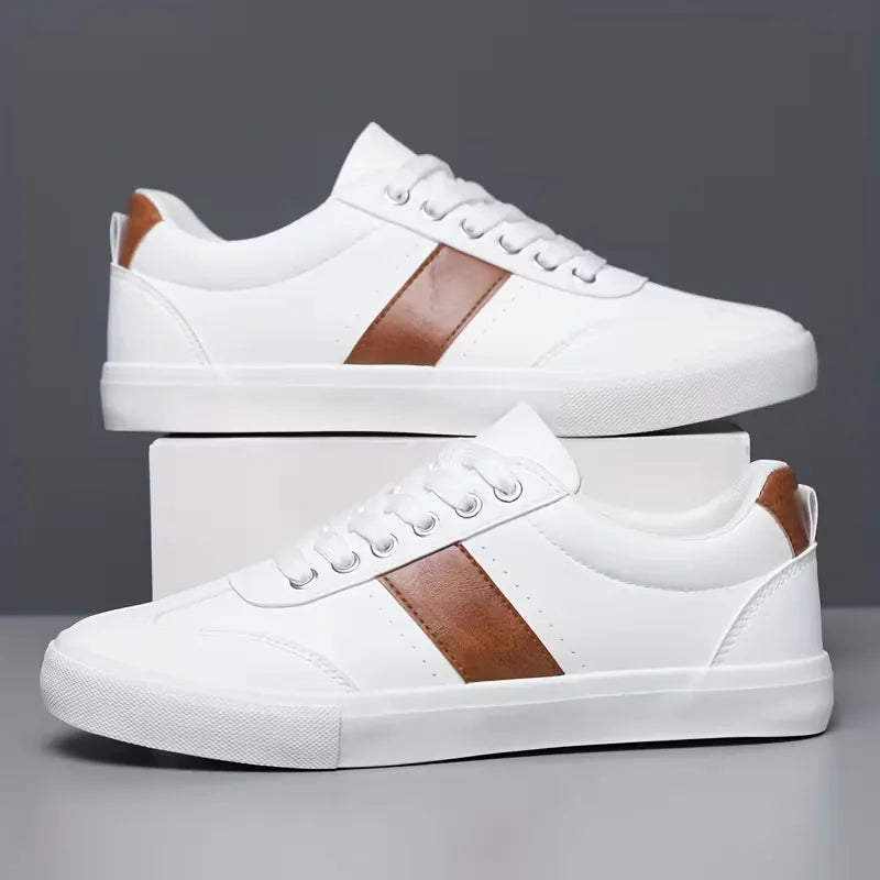 Trendy heren veterschoenen, lage sneakers met een modern accent. Perfect voor casual kleding.