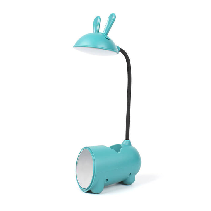 Schattige roze konijnen bureaulamp met geïntegreerde pennenhouder, houdt het kinderbureau netjes.