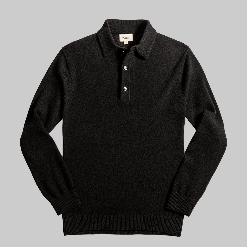 Elegante heren polotrui James met lange mouwen, veelzijdig voor kantoor en casual gelegenheden. Comfortabel.