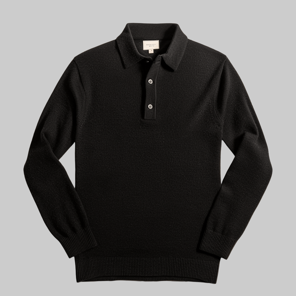 Elegante heren polotrui James met lange mouwen, veelzijdig voor kantoor en casual gelegenheden. Comfortabel.