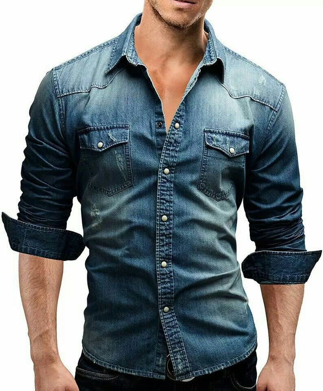 Heren Daniel casual overhemd met lange mouwen, slim fit en borstzakken voor een moderne, comfortabele look.