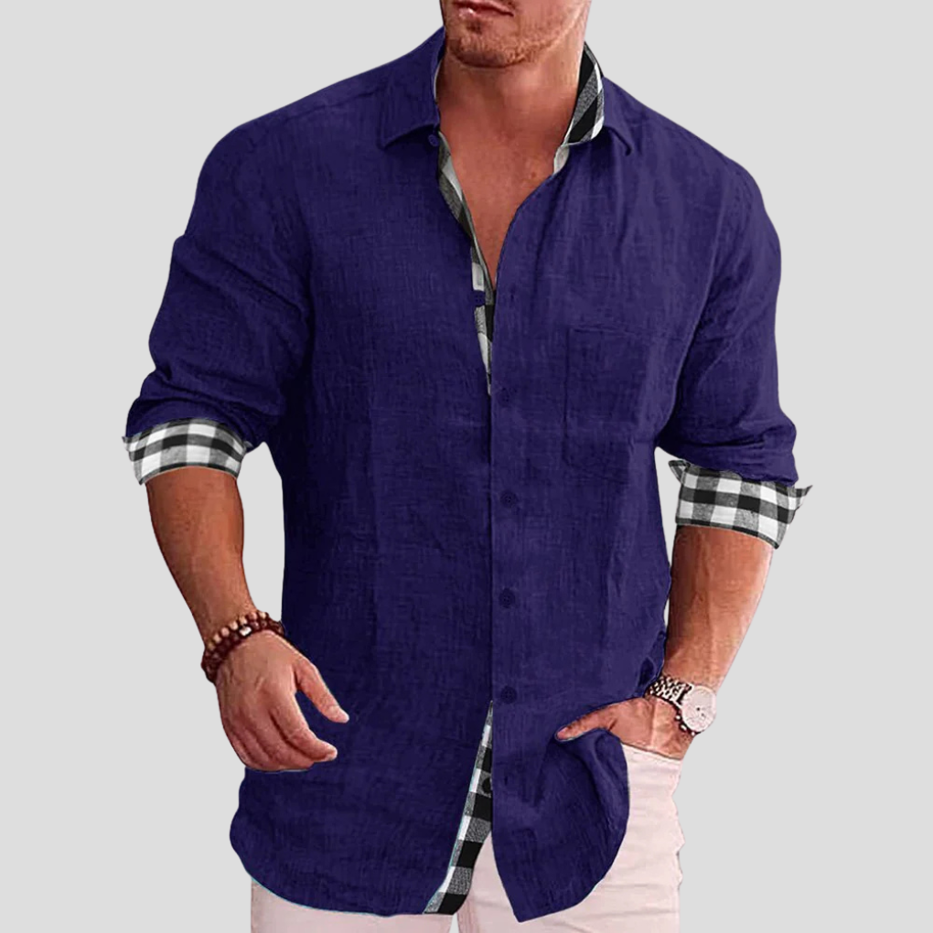 Modieus Connor overhemd, lange mouwen en knoopsluiting. Perfect voor een smart casual en comfortabele look.