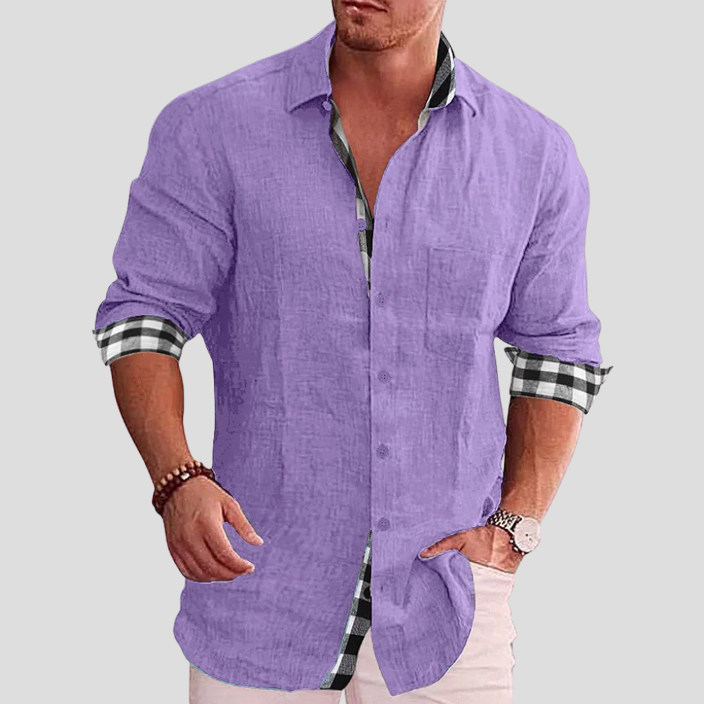 Veelzijdig heren overhemd, lange mouwen met knoopsluiting. Essentieel item voor elke herenmode garderobe.