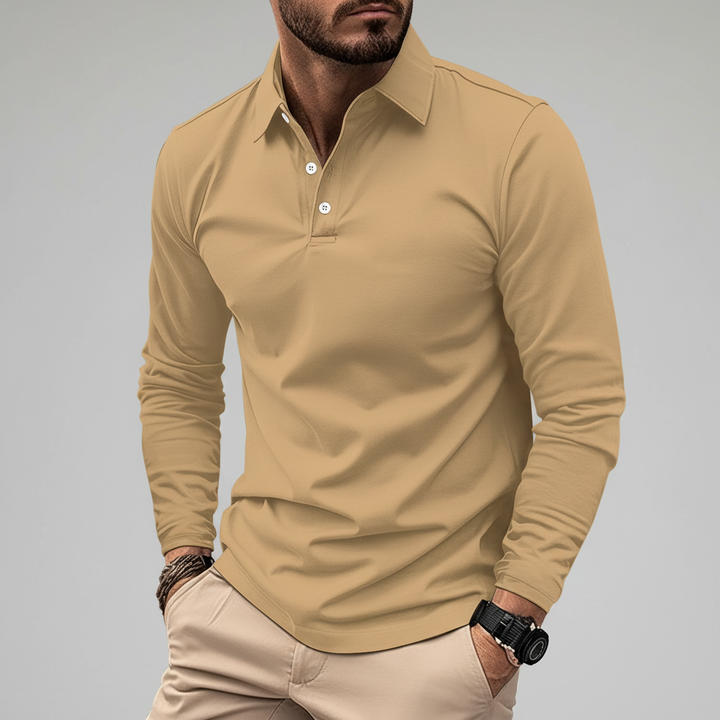 Elegant heren poloshirt met lange mouw 'Vincent', een onmisbaar item in elke garderobe.