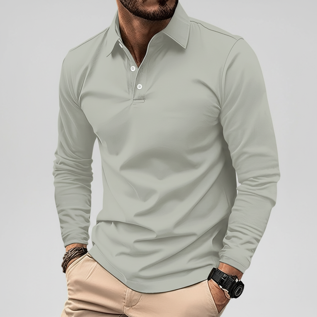 Vincent heren poloshirt lange mouw, combineert stijl en comfort voor de moderne man.