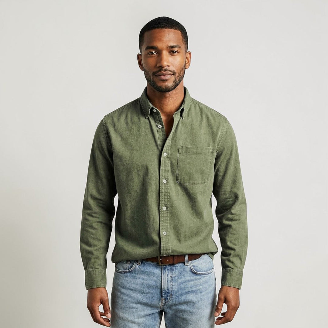 Klassieke heren polo lange mouwen, comfortabel shirt voor een tijdloze casual of semi-formele stijl.