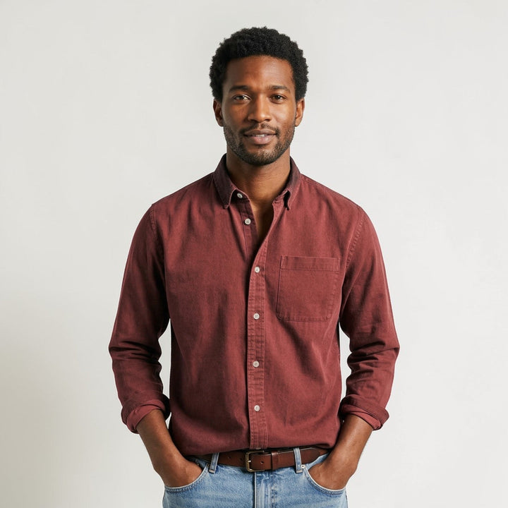 Duurzame heren polo met lange mouwen, stijlvol en comfortabel. Ideaal als casual of zakelijk shirt.