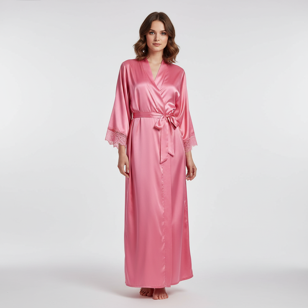 Stijlvolle lange dames badjas Susanne, comfortabele bademantel voor een relaxte look en warmte.