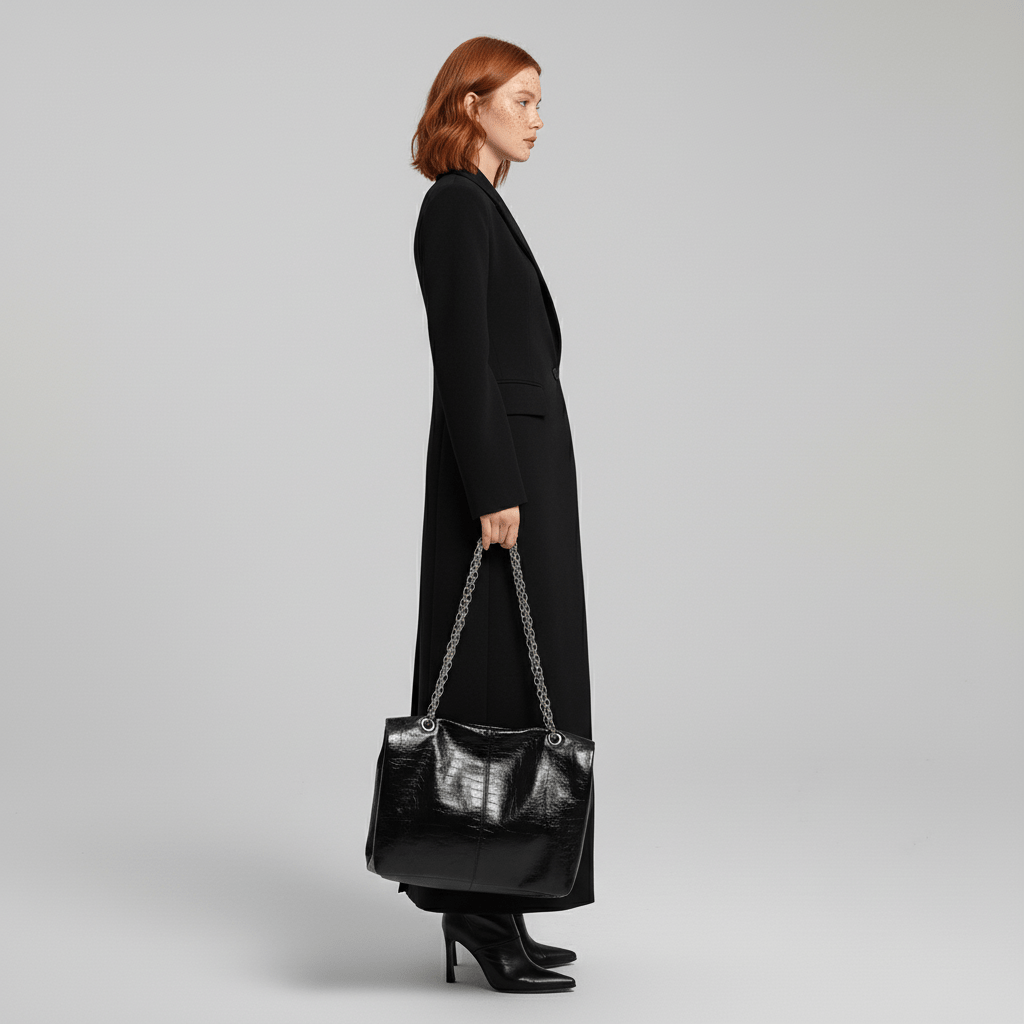 Chique robijnrode lange jas voor dames, getailleerd en stijlvol, perfect voor elegante bovenkleding.