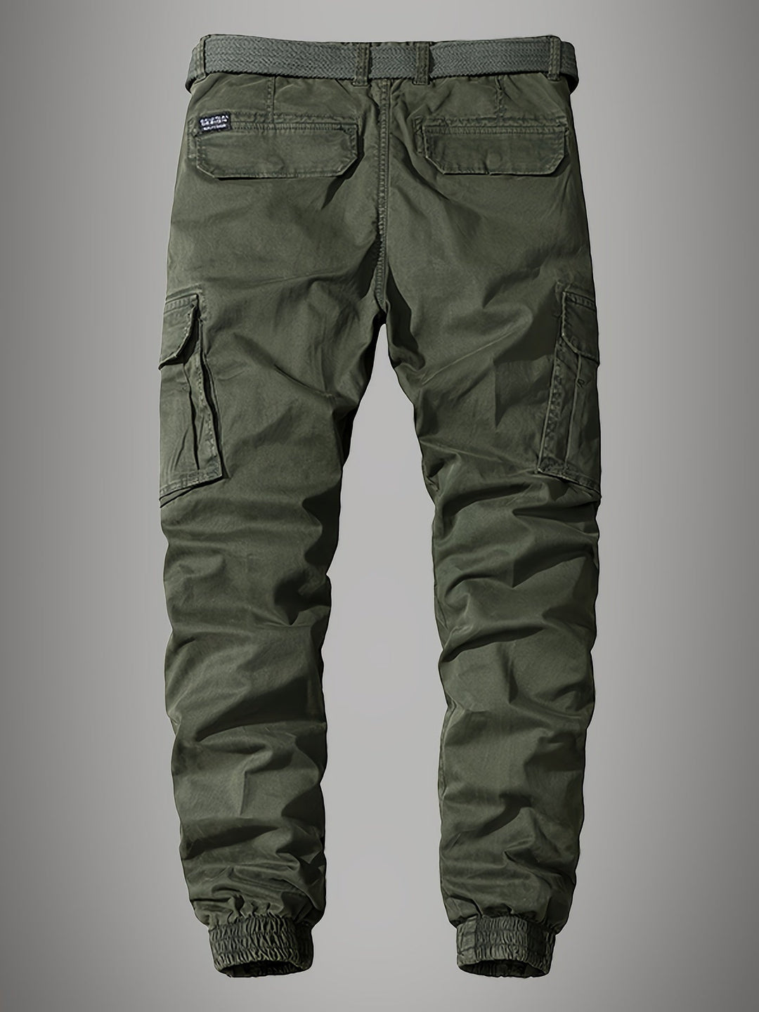 Khaki casual heren cargobroek James met tapered fit, comfortabel voor dagelijks gebruik.