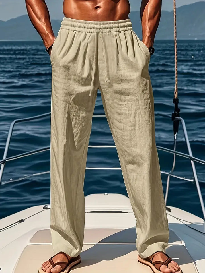 Heren Luke smart-casual chino broek, stijlvol en veelzijdig. Comfortabel voor elke dag, ideaal voor lente en zomer.