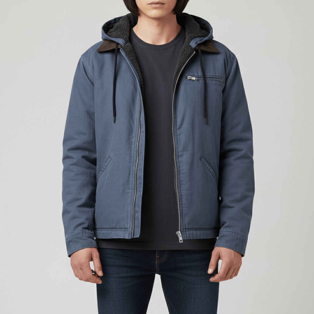 Moderne heren hoodie jas, comfortabel voor vrijetijd en dagelijks gebruik, perfect als bovenkleding.