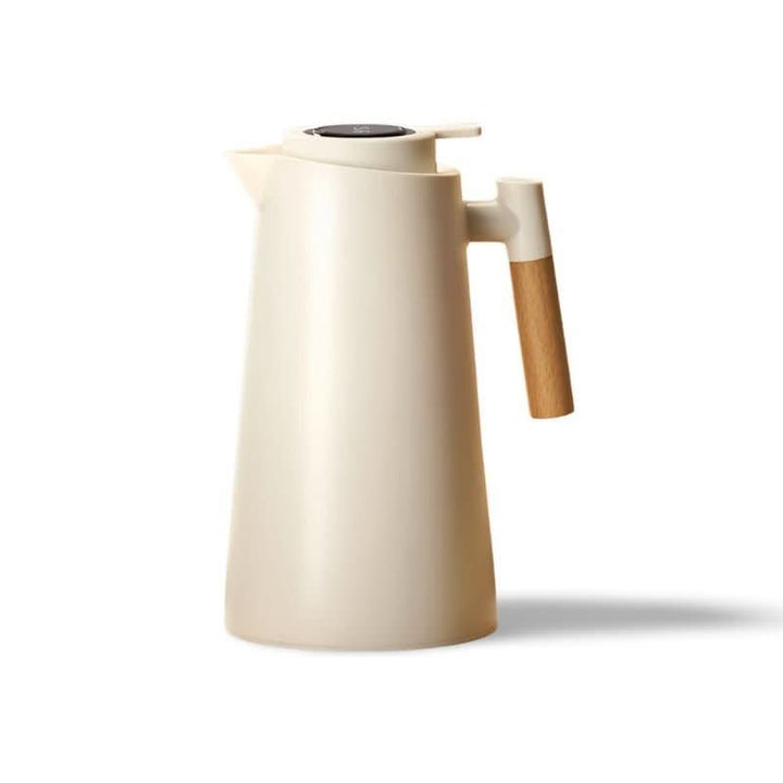 Veelzijdige 1L RVS warmhoudkan/koudhoudkan, houdt dranken urenlang vers. Perfect voor alle seizoenen, keuken & reizen.