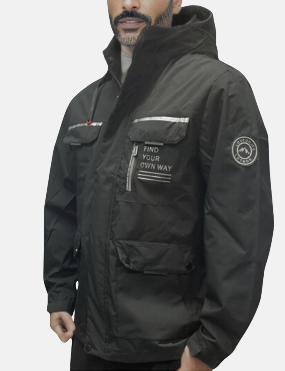 Heren waterdichte parka jas: Donkerblauwe winterjas, warm en stijlvol, ideaal voor koude dagen.