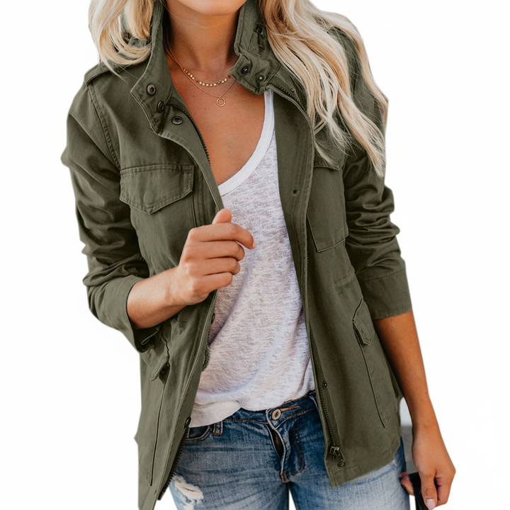 Lichte Julia damesjas, een comfortabele overgangsjas voor lente en herfst. Ideale casual buitenkleding voor dagelijks gebruik.
