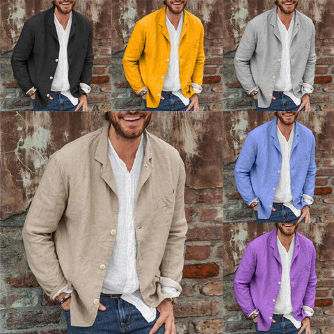 Lichte heren overgangsjas Ashton met knoopsluiting. Comfortabel en veelzijdig voor casual lente- en zomerlooks.