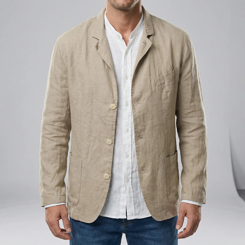 Moderne heren casual jas Ashton, lichtgewicht met knoopsluiting. Comfortabele losse pasvorm voor vrijetijdskleding.