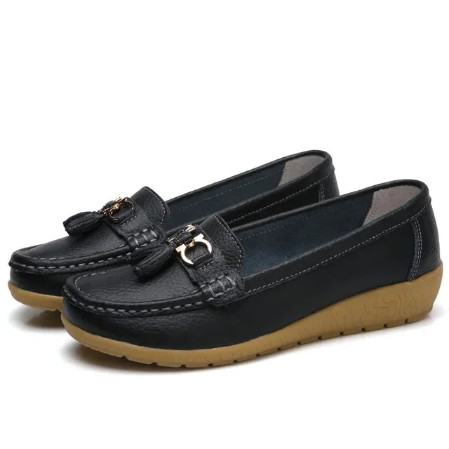 Elegante dagelijkse mocassins Gemma, met voetboogondersteuning en antislip, perfect voor dames.
