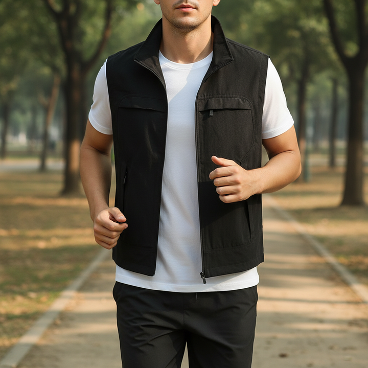 Heren ademend lichtgewicht sportvest Vinny, ideaal voor fitness en vrije tijd.