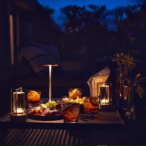 Flexibele draadloze LED sfeerlamp, oplaadbaar, NordicaLight modern design voor binnen & buiten.