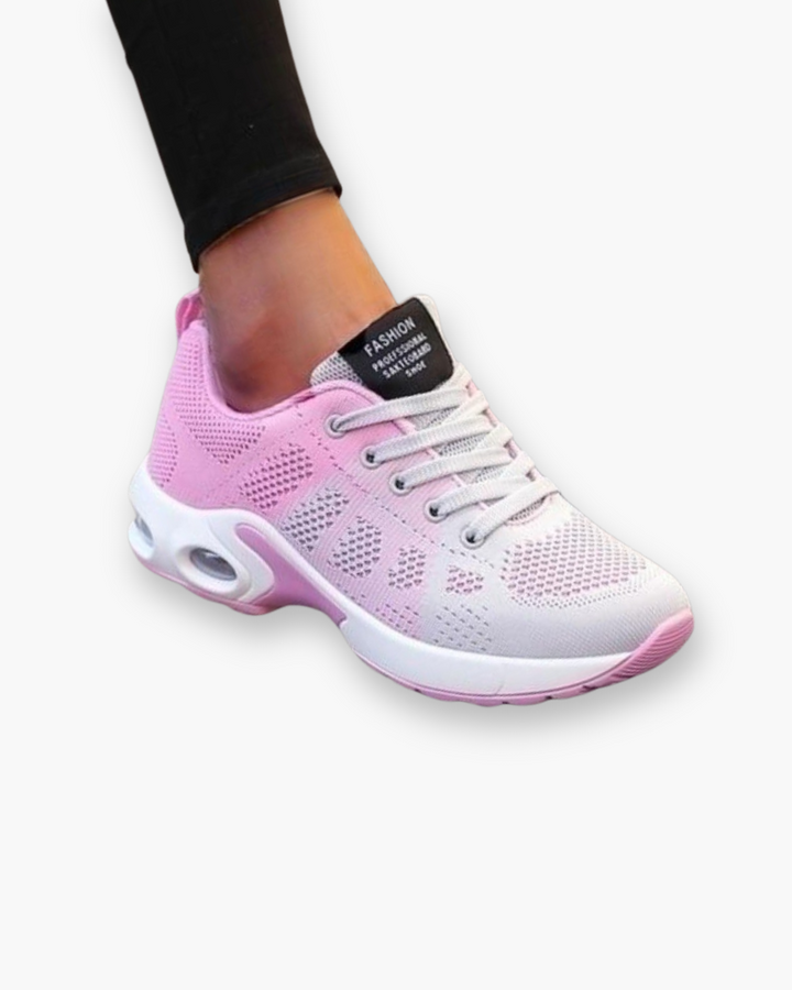 Veelzijdige dames sneakers voor sportief wandelen of een trendy casual look. Ademend comfort en flexibele zool.