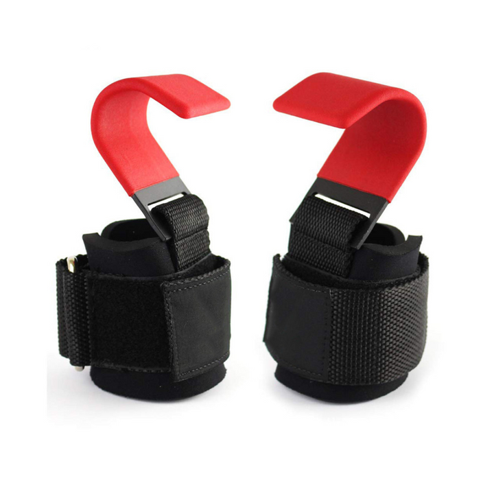 Optimaliseer je grip en verminder vermoeidheid met deze verstelbare lifting hooks voor intensieve krachttraining.