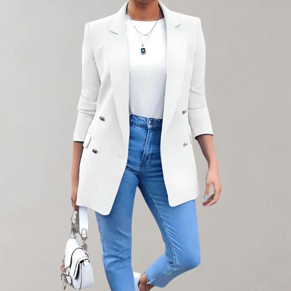 Dames elegante blazer VHM, ideaal voor een stijlvolle zakelijke of casual chic look.