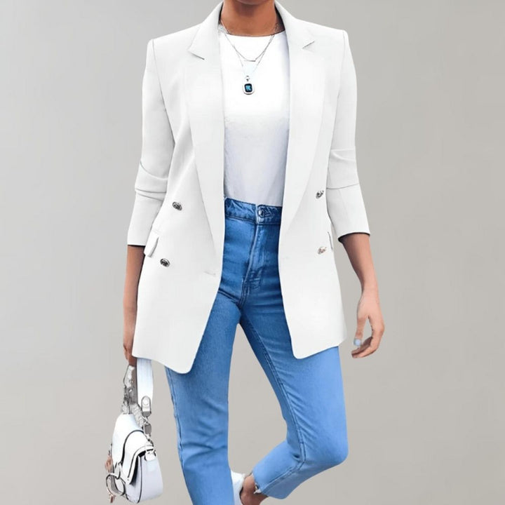 Dames elegante blazer VHM, ideaal voor een stijlvolle zakelijke of casual chic look.