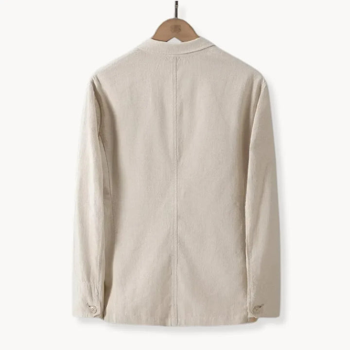 Lichtgewicht linnen herenblazer, perfect ademend voor stijlvolle zakelijke of smartcasual zomer looks.