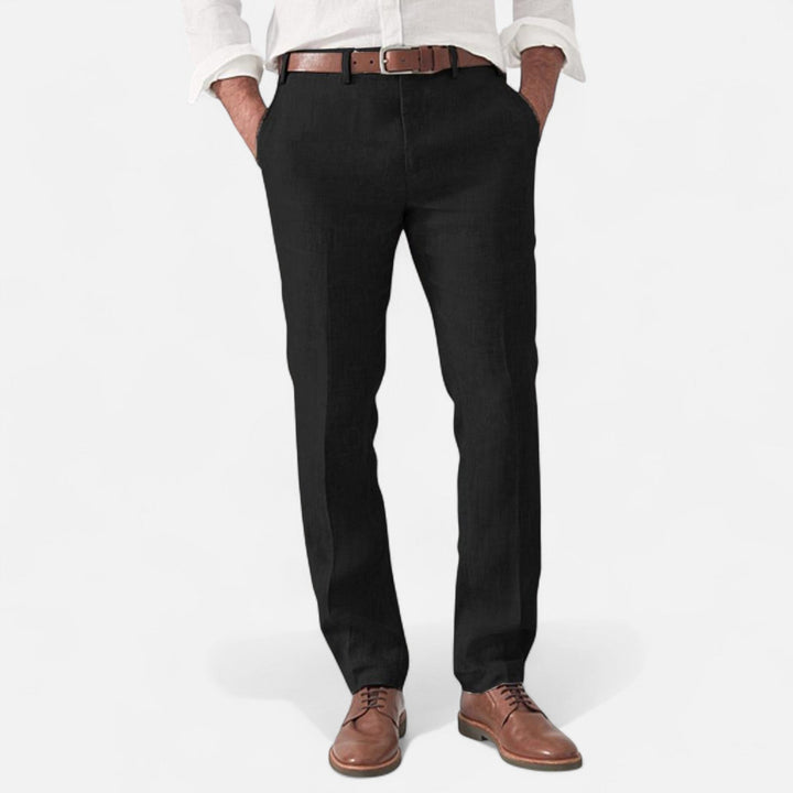 Zomerse heren linnen broek: comfortabel, ademend, met elastische taille en zijzakken voor elke man.
