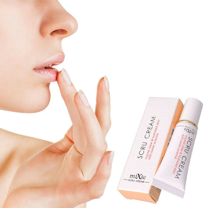 Verzorgende lipscrub voor vrouwen; verwijdert droge velletjes en geeft glans.