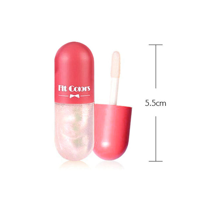 Unieke capsule lipgloss voor dames, compacte make-up die de lippen hydrateert en laat glanzen.