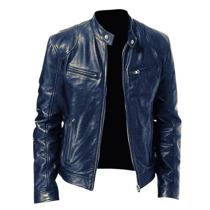 Elegante heren herfstjas. Stijlvolle en comfortabele mannenjas, perfecte buitenkleding voor de herfst.