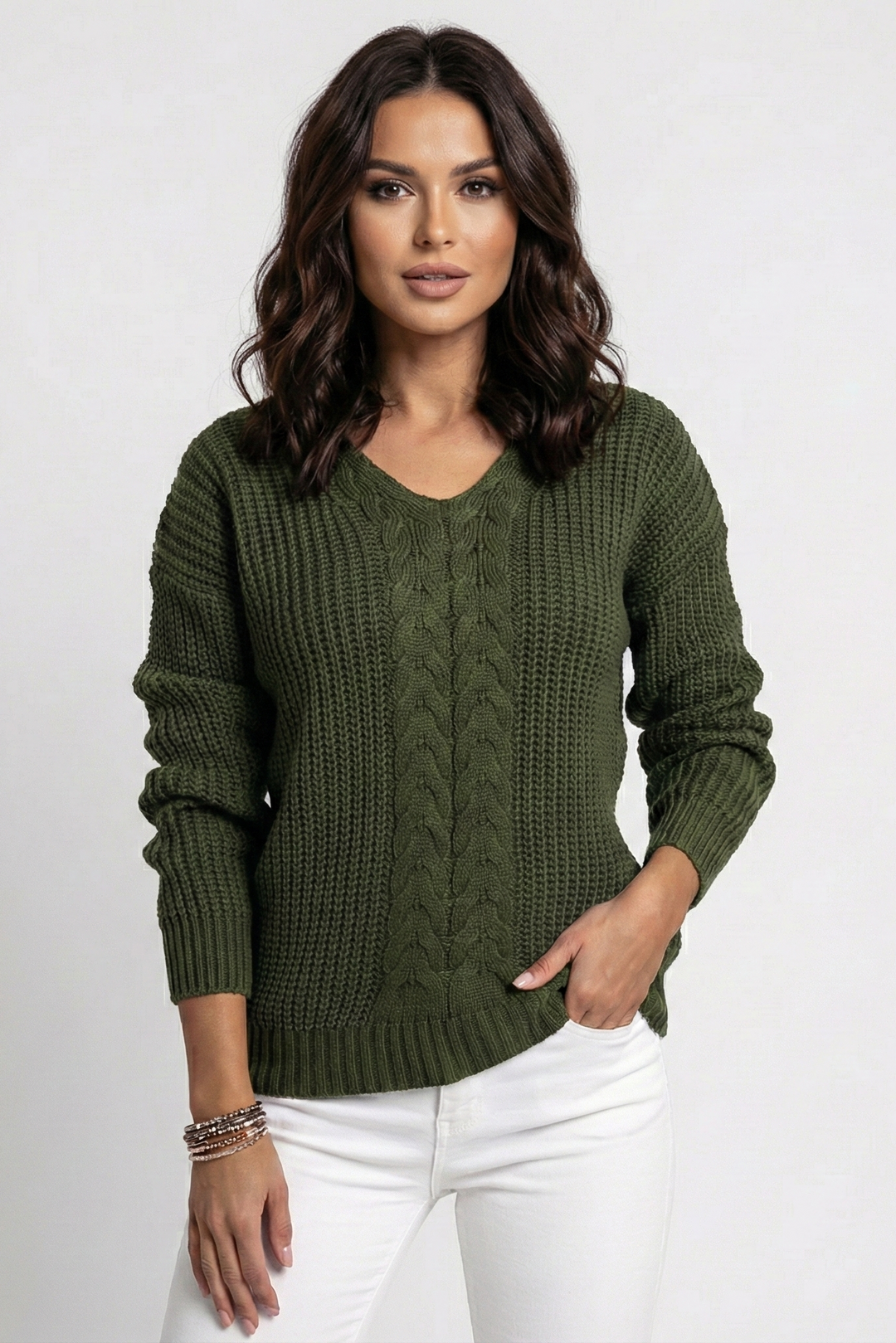 Dames losvallende trui met lange mouwen, comfortabele pasvorm, ideaal voor herfst & winter.